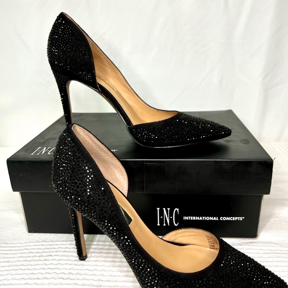 I.N.C. International Concepts, Kenjay4 Blk, Cushioned Rhinestone, Black, 5 - Picture 4 of 7